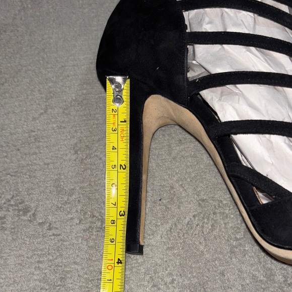 Oscar de la renta black suede bow treated heels - Picture 5 of 8